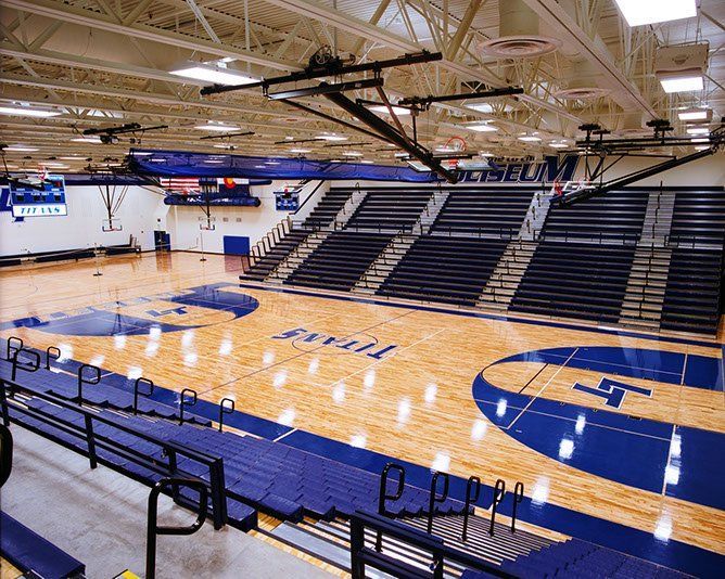 Court with Legend High School Logo on the Floor — Denver, CO — All City Floor Co