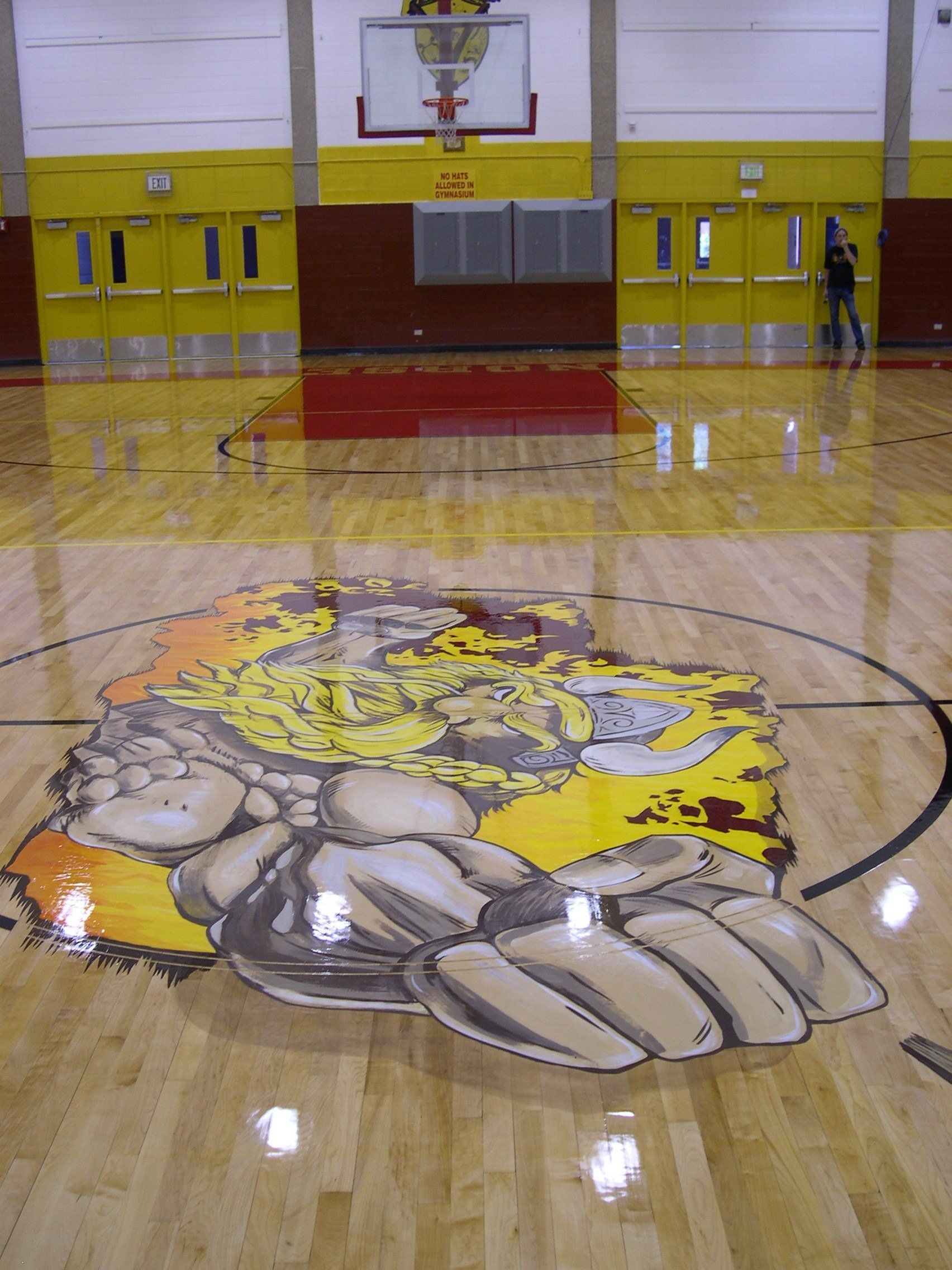 Court with Northglenn High School Logo on the Floor — Denver, CO — All City Floor Co