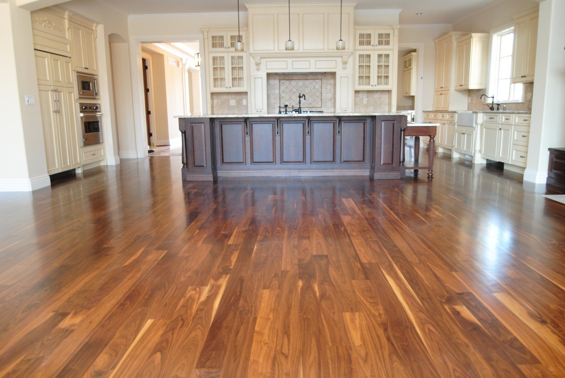 Walnut Plank Flooring of Kitchen — Denver, CO — All City Floor Co