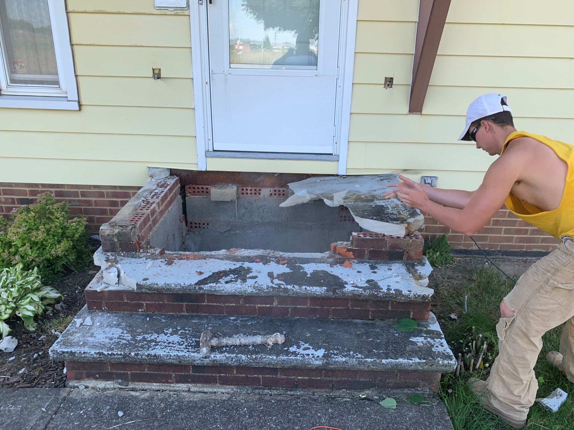 Before Concrete Stairs Cracked — Parma, OH — Brick by Brick