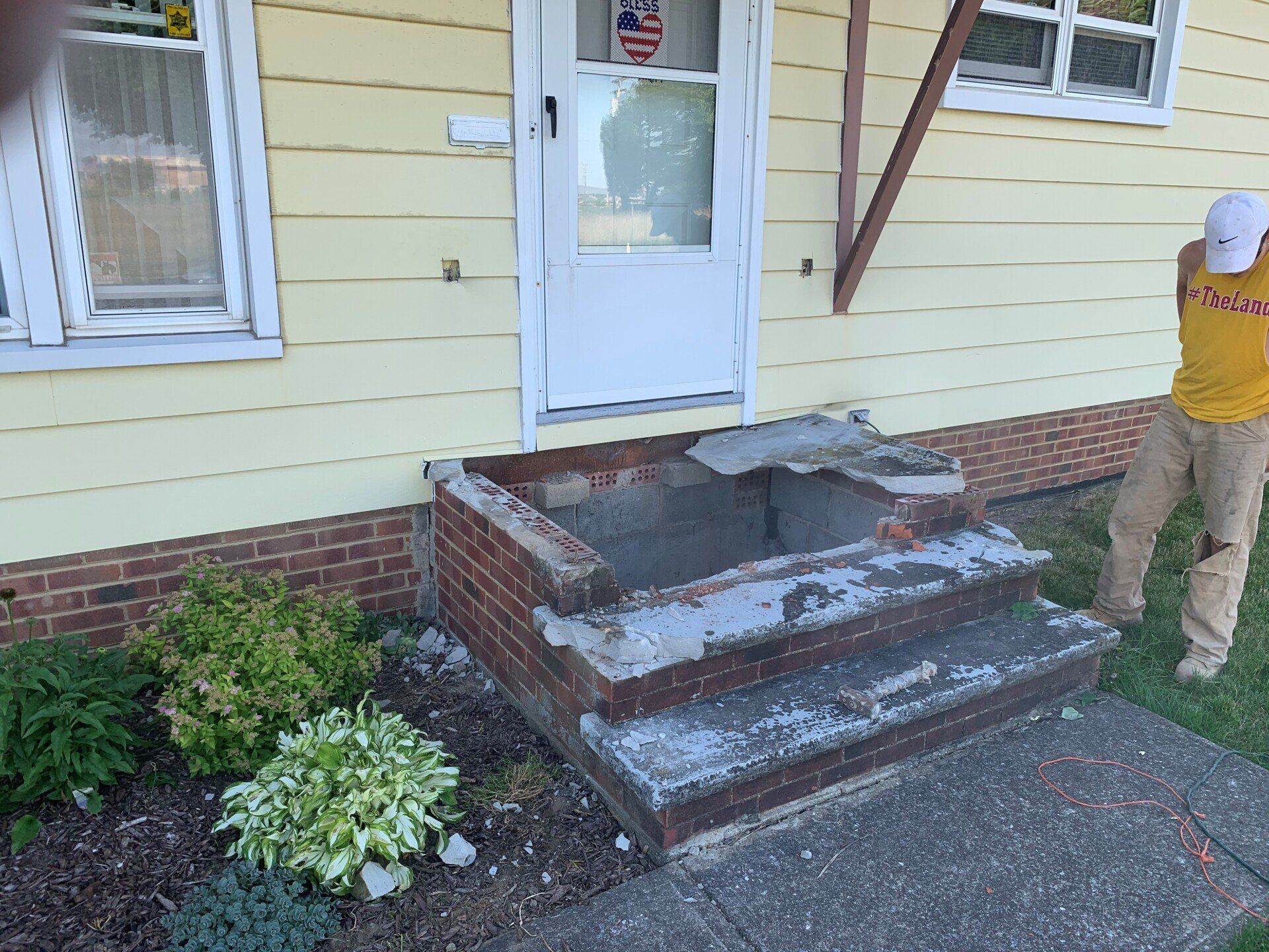 Before Concrete Stairs Cracked — Parma, OH — Brick by Brick