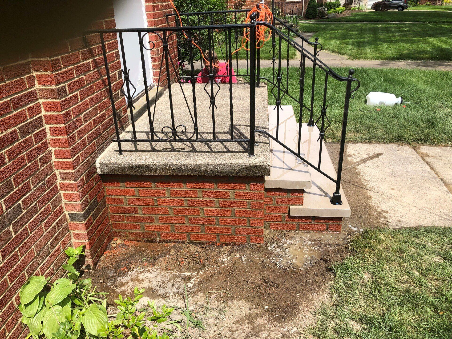After Install Railings — Parma, OH — Brick by Brick