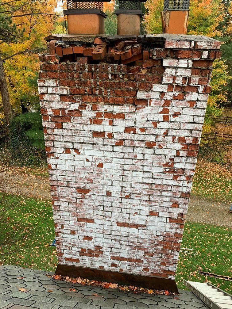 Before Chimney Repair — Parma, OH — Brick by Brick