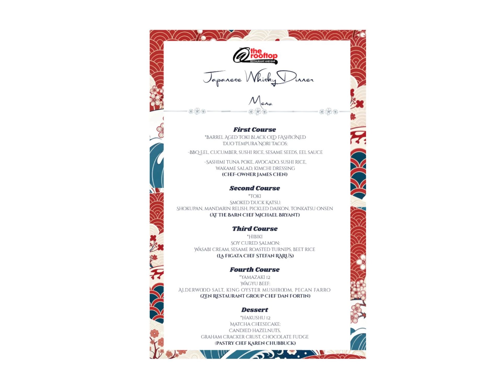 Japanese Whisky Dinner