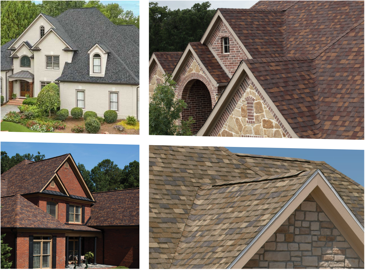 A large house with a chimney on the side of it