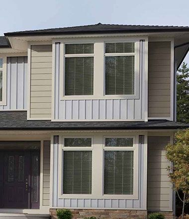 An aerial view of a large industrial area with lots of buildings