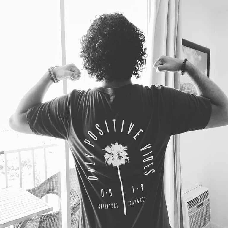 will flexing with only positive vibes t-shirt