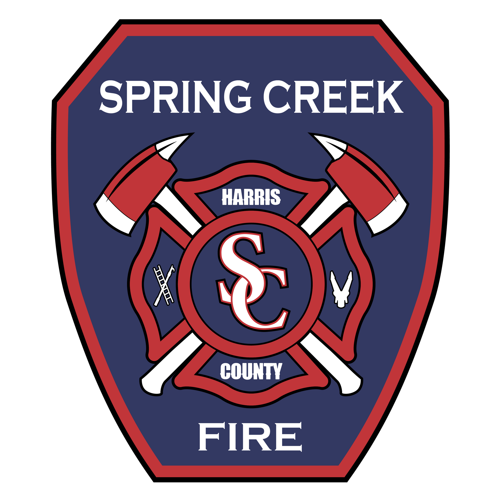 The logo for the spring creek harris county fire department