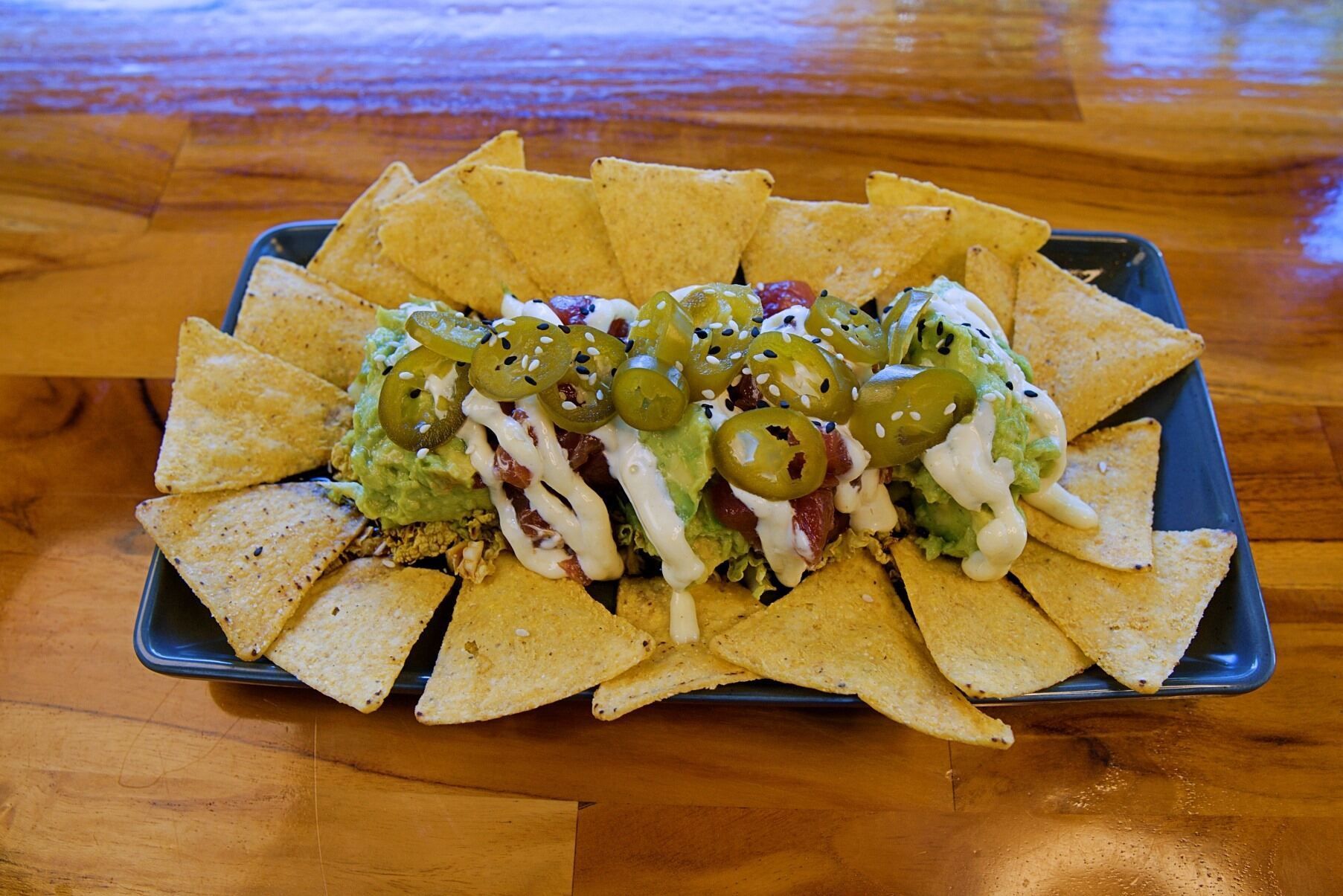 Nachos With Guacamole, Jalapeños, Sauce — Chop 'n Chill in Port Macquarie, NSW