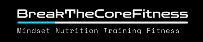 A logo for break the core fitness mindset nutrition training fitness