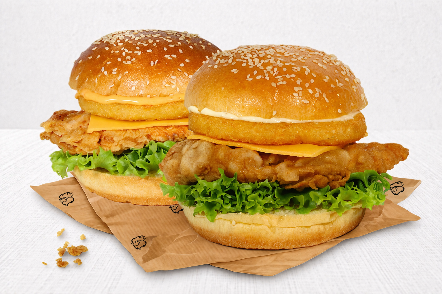 TWO MIGHTY BURGERS CLASSIC OR SPICY