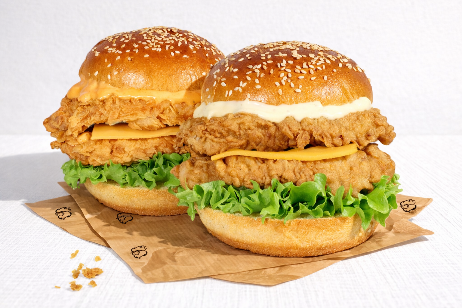 TWO DUBLE STAKERS BURGERS CLASSIC OR SPICY 