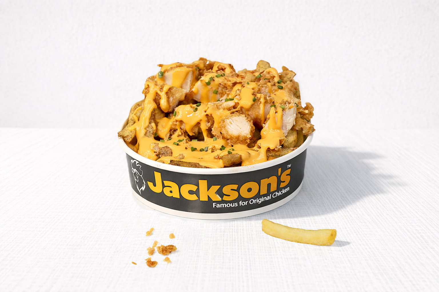 LODED FRIES WITH CHICKN & CHEESE