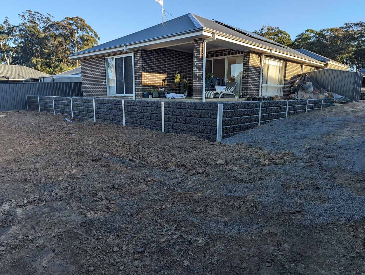 Retaining Walls Around Residential Home — Build A Retaining Wall in Arrawarra Headland, NSW