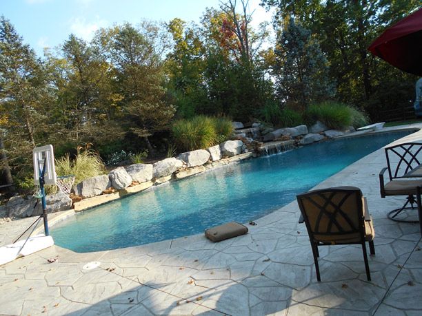 Clear Pool with Landscape on The Side — Cincinnati, OH — Cross County Pool Serv