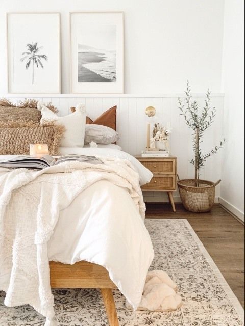 White Themed Bedroom With Bed and Bedside Table — Bootle Timber QLD Pty Ltd in Garbutt, QLD