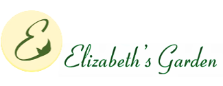 A logo for elizabeth 's garden shop mobile al