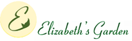 A logo for elizabeth 's garden shop mobile al