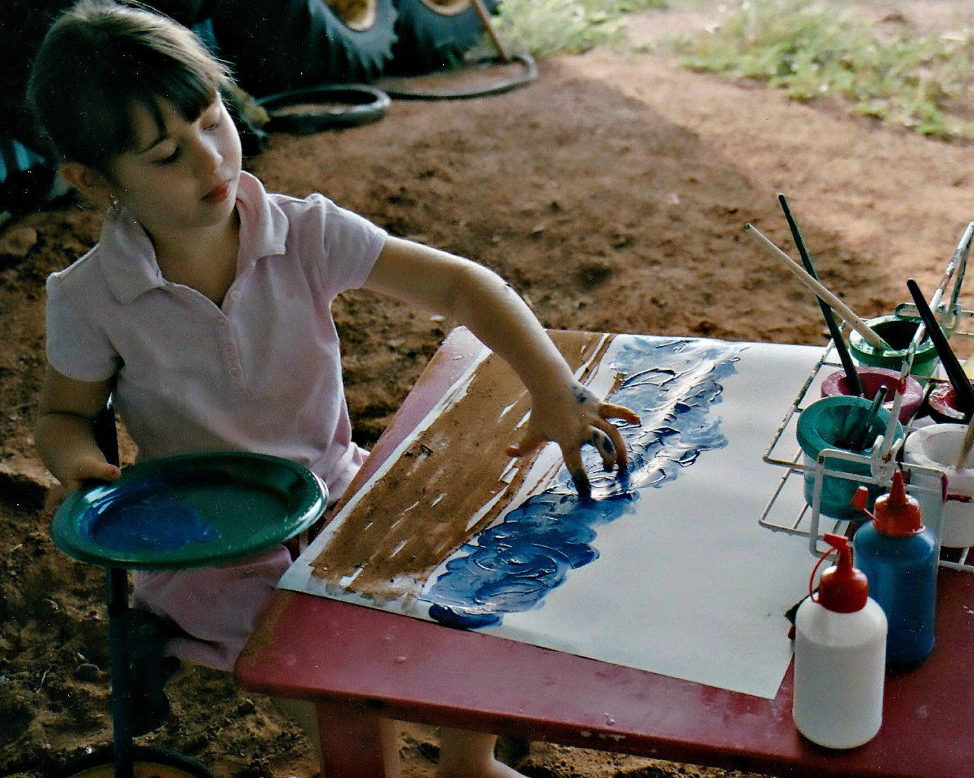 child painting