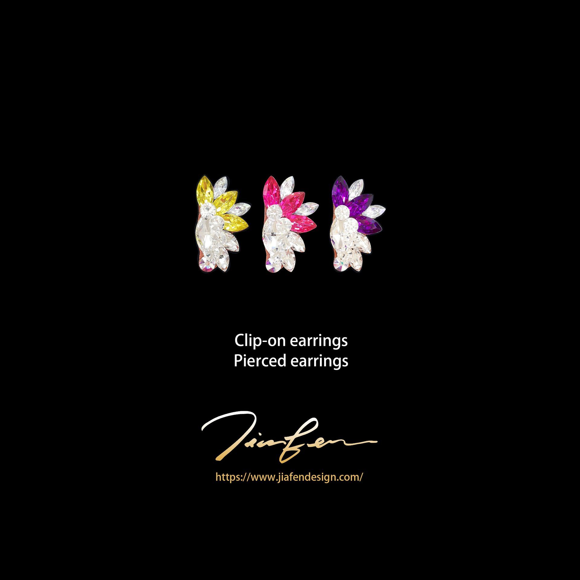 施華洛世奇水鑽耳環E25010-ABYW,ABPK,ABPU