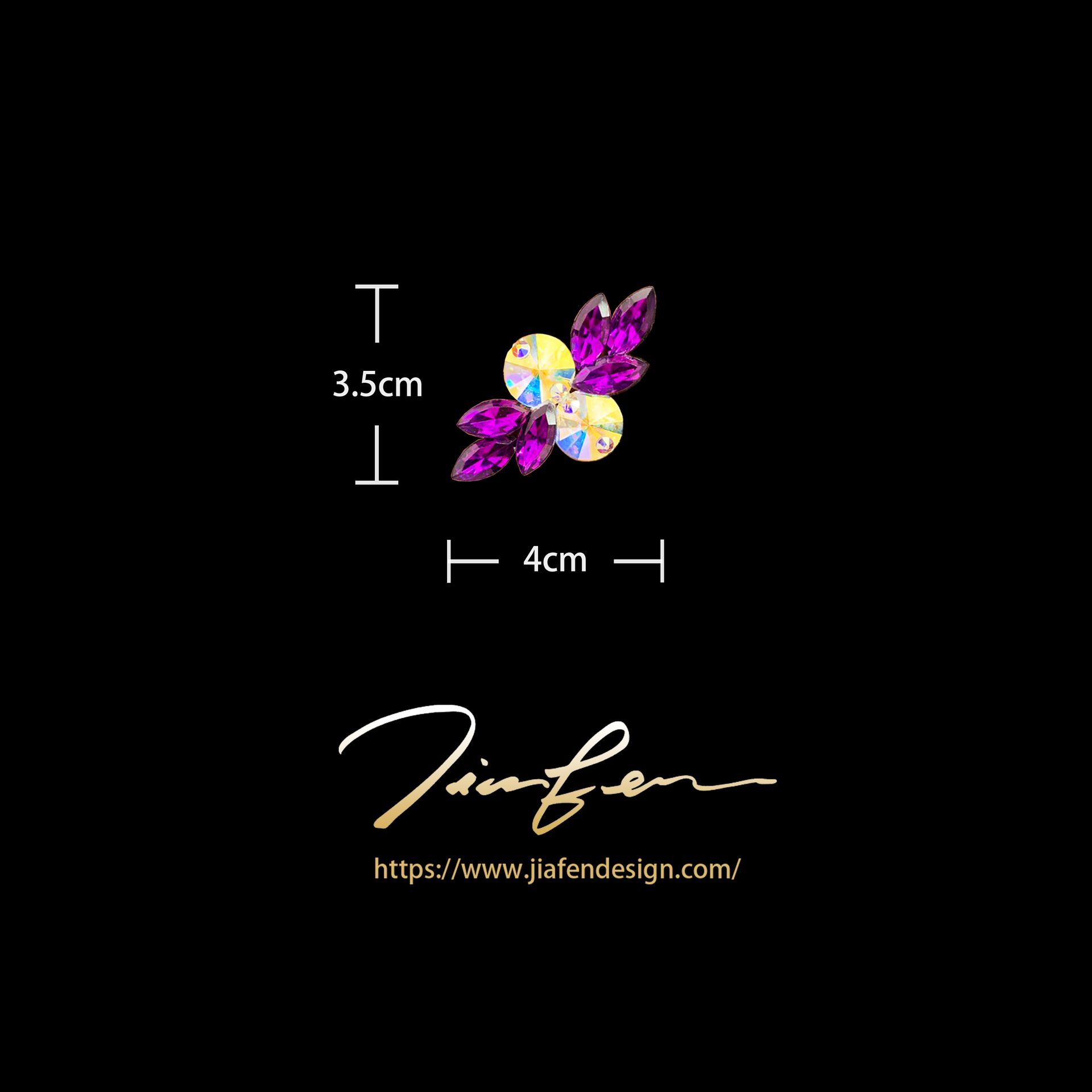 施華洛世奇水鑽耳環E25011-AB,AB/YW,RD,PK,BL,GR,PU