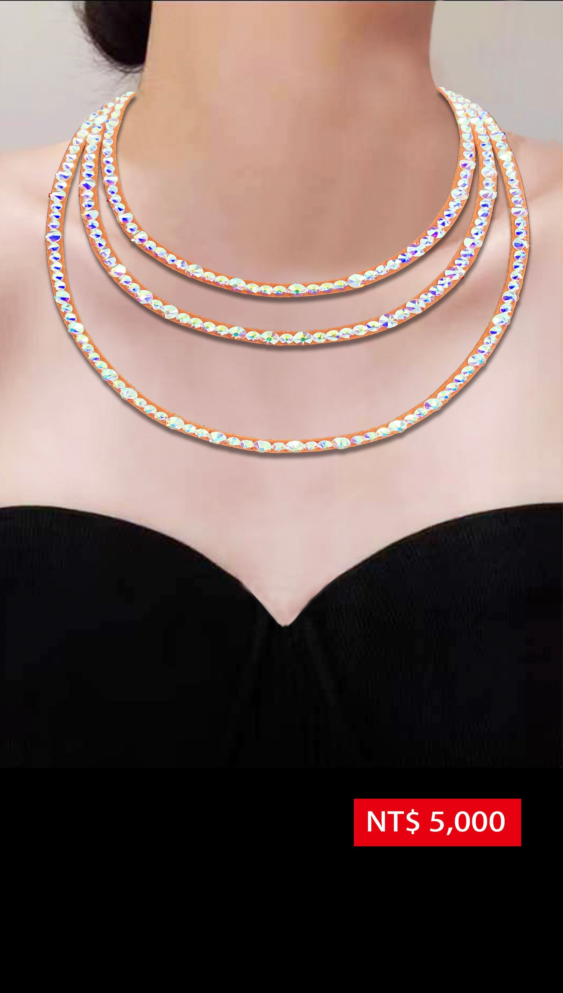 施華洛世奇水鑽項鍊N25013-AB