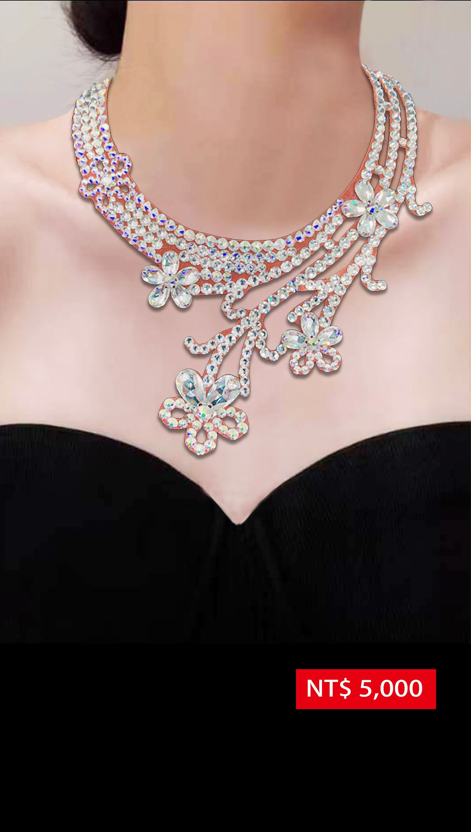 施華洛世奇水鑽項鍊N25014-AB