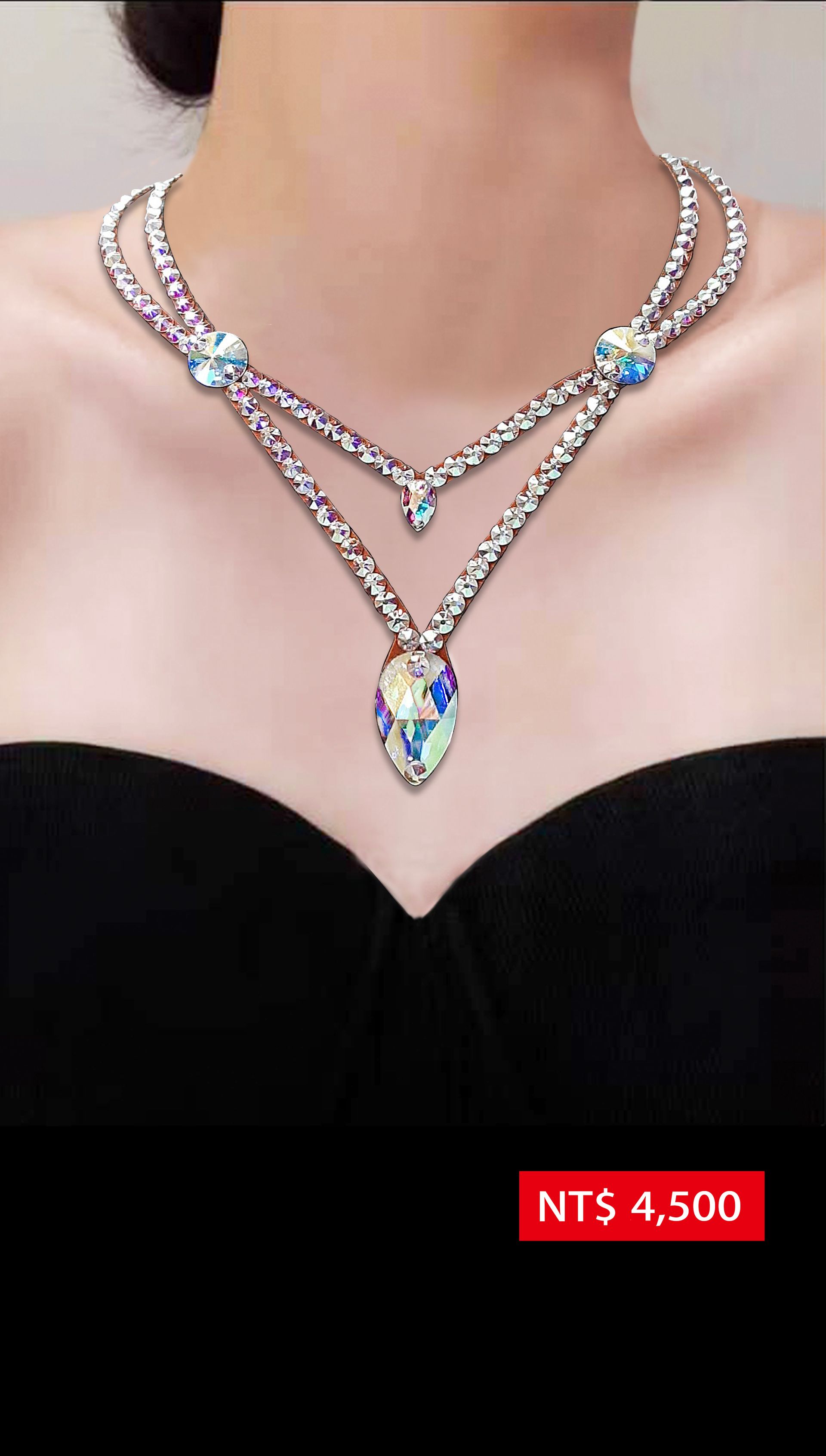 施華洛世奇水鑽項鍊N25004-AB