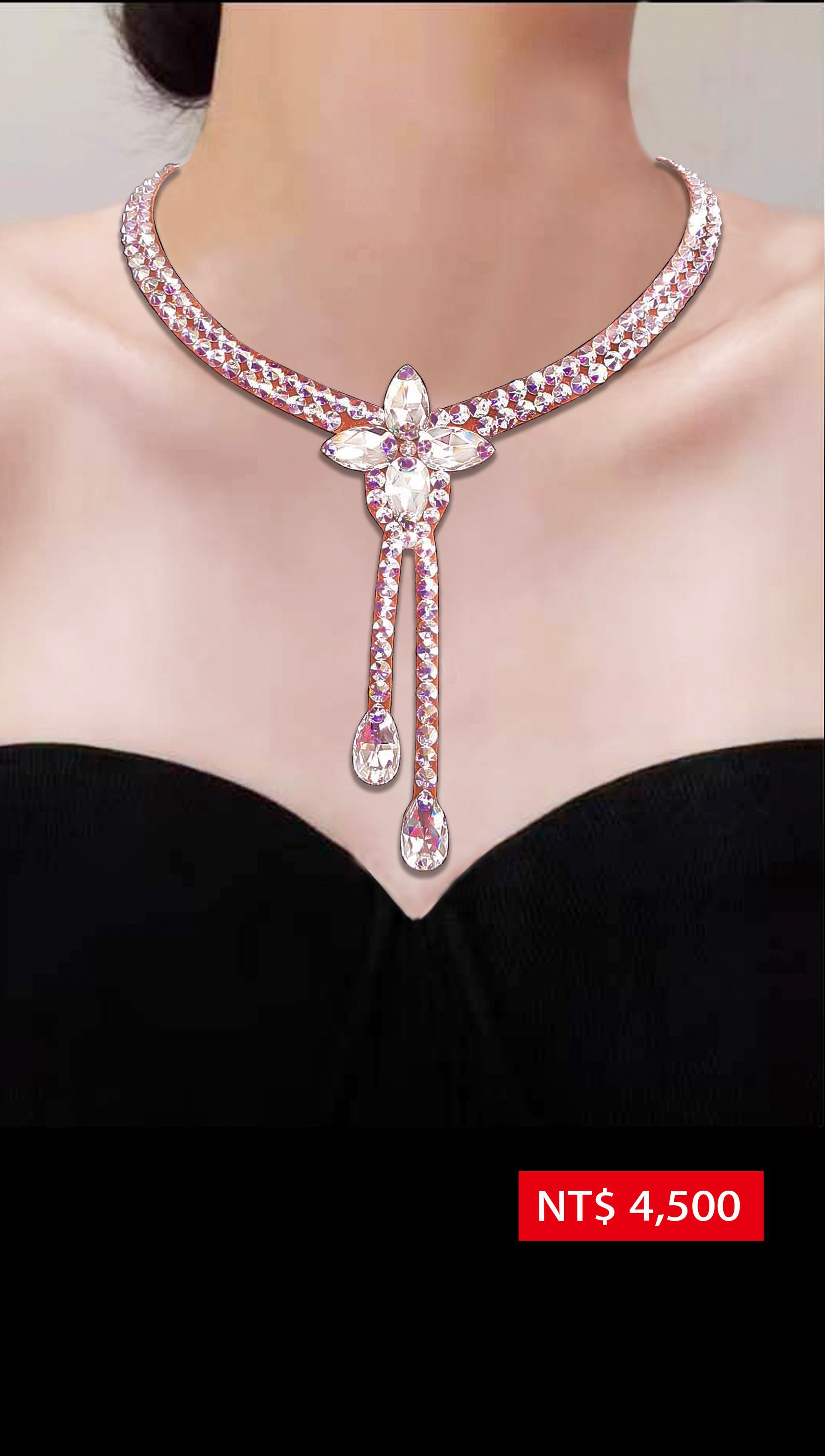 施華洛世奇水鑽項鍊N25006-AB