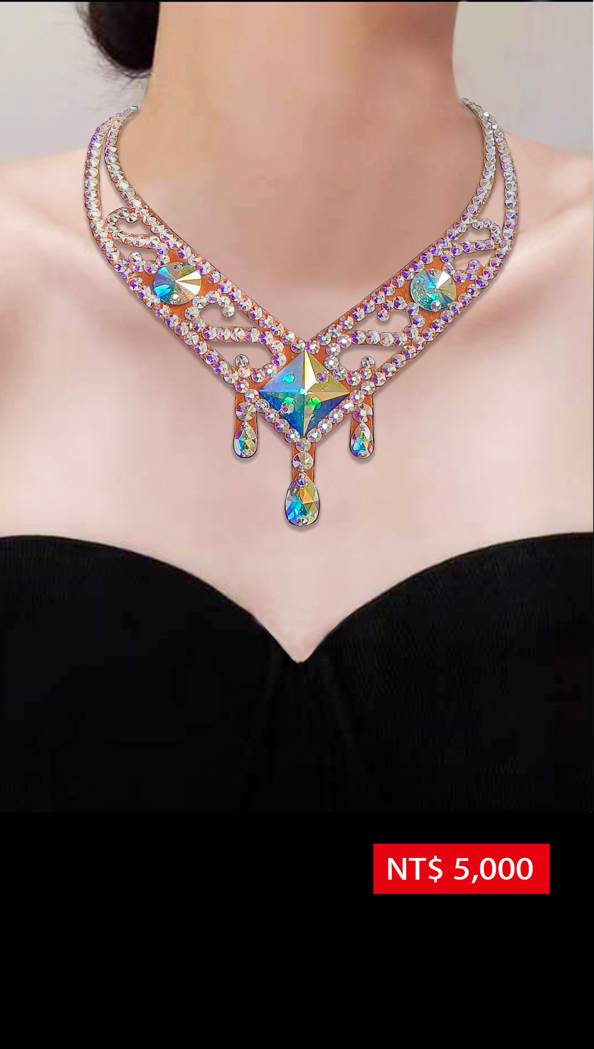 施華洛世奇水鑽項鍊N25009-AB