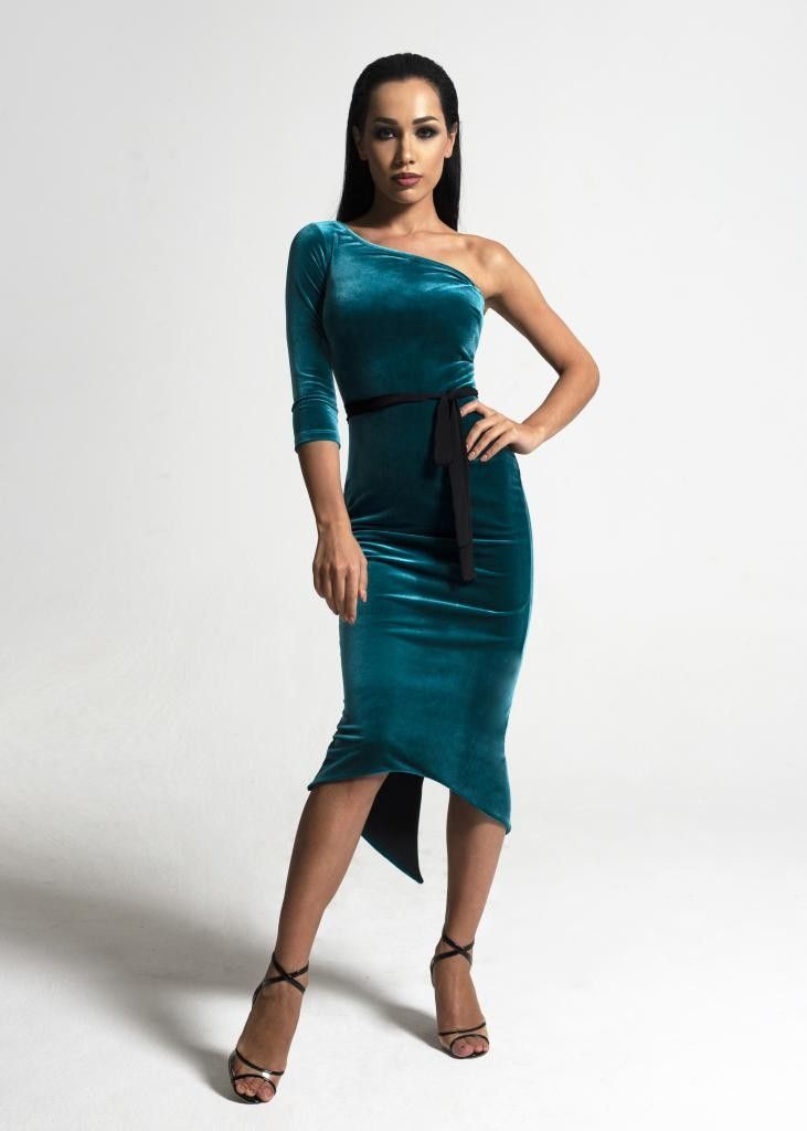 《PRIMABELLLA》斜肩絨布七分袖練習服