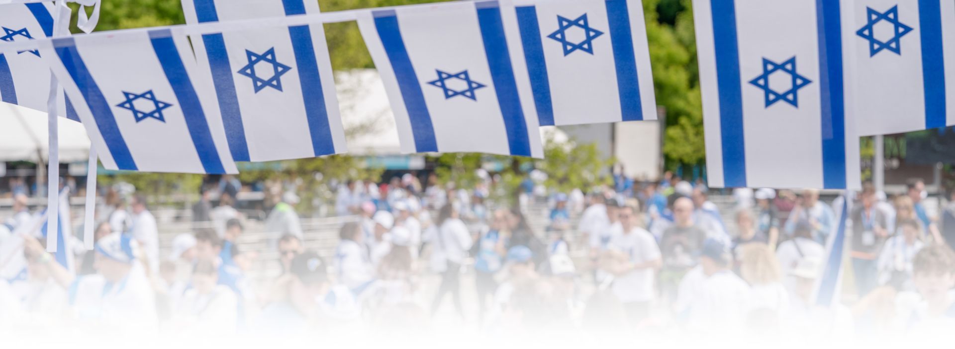 Israel flags at the festival