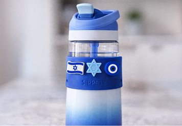 Water bottle sleeve with charms