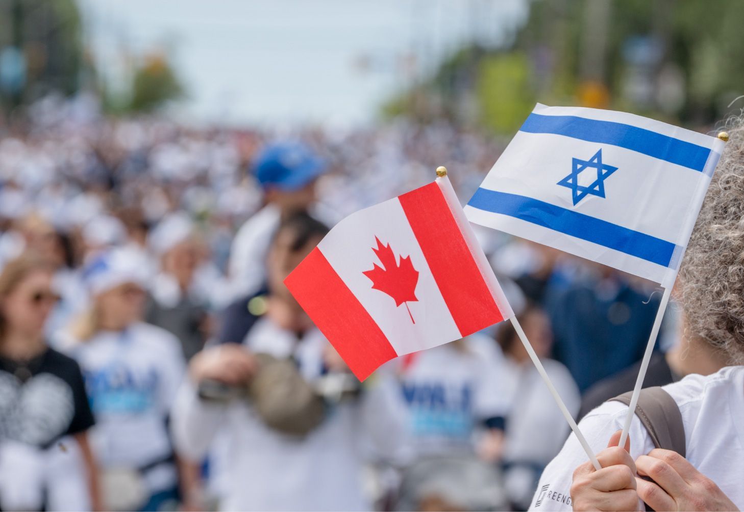 Israel and Canada flags
