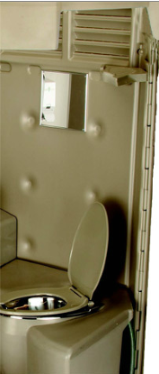 A close up of a toilet with the lid open