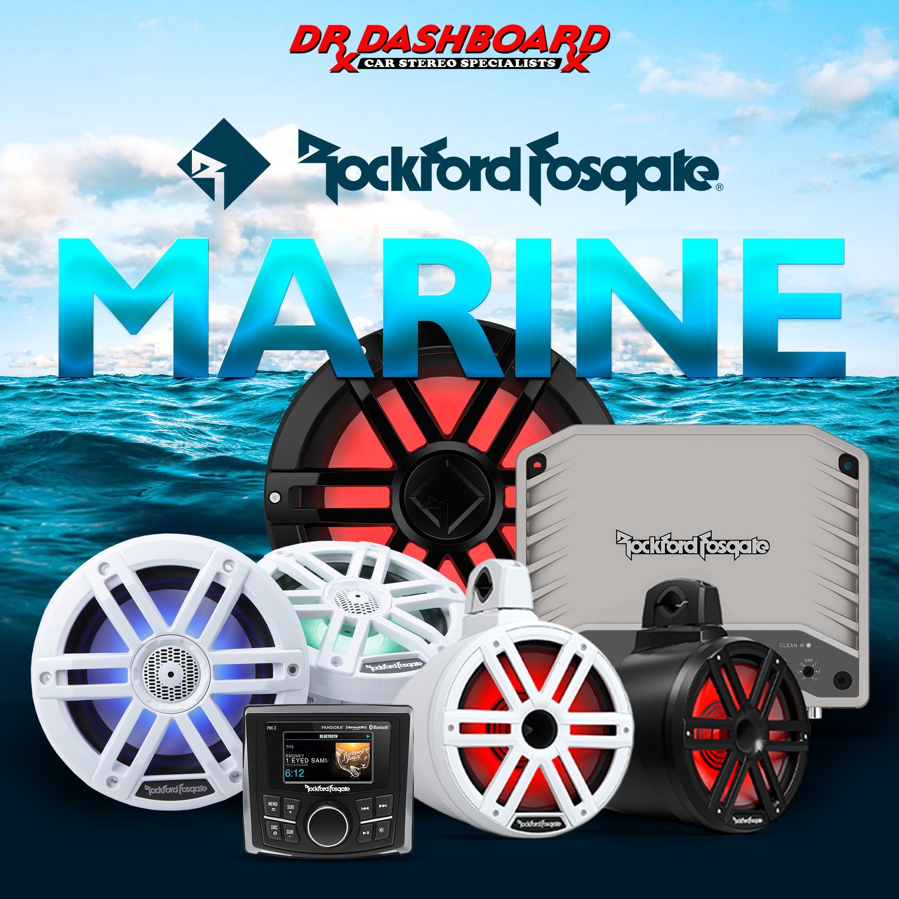 Marine Audio, featuring Rockford Fosgate