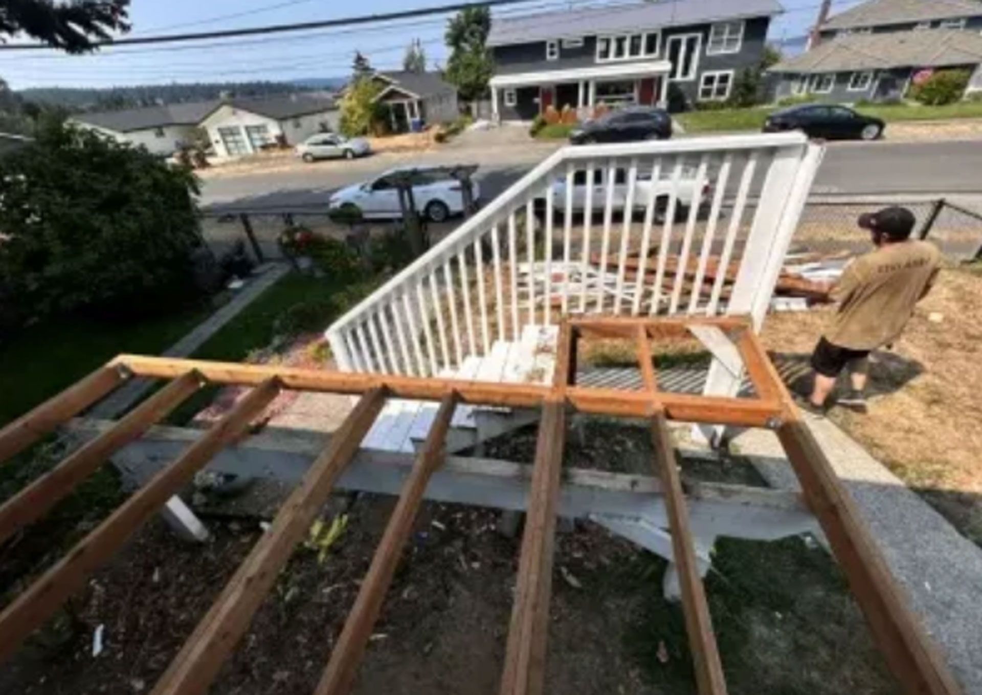 Deck under construction