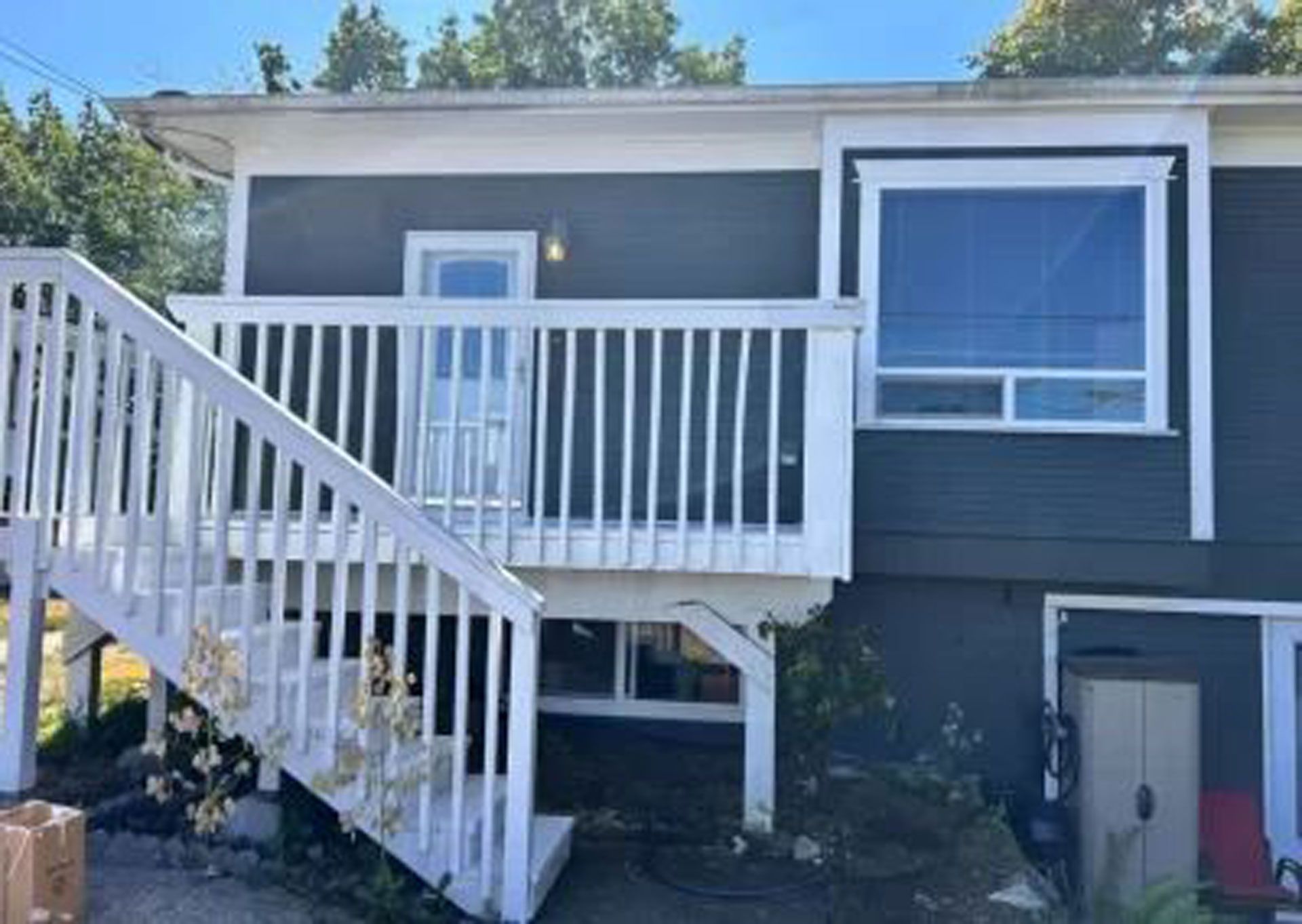 Newly installed white deck