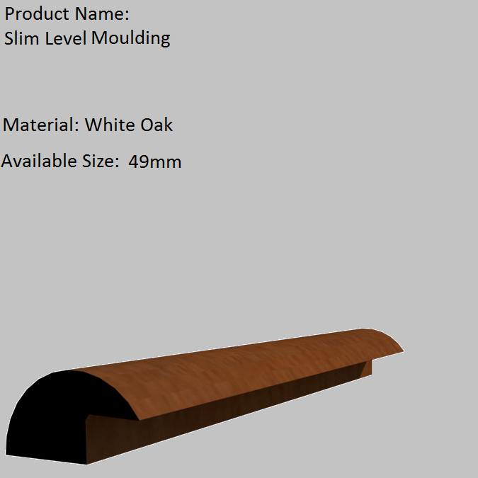 Product name slim level moulding material white oak available size 49mm