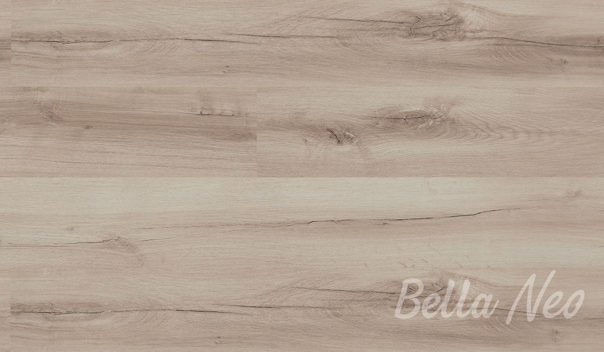 A close up of a wooden floor with the word bella neo on it