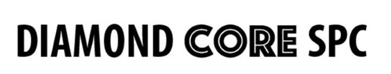 A black and white logo for diamond core spc