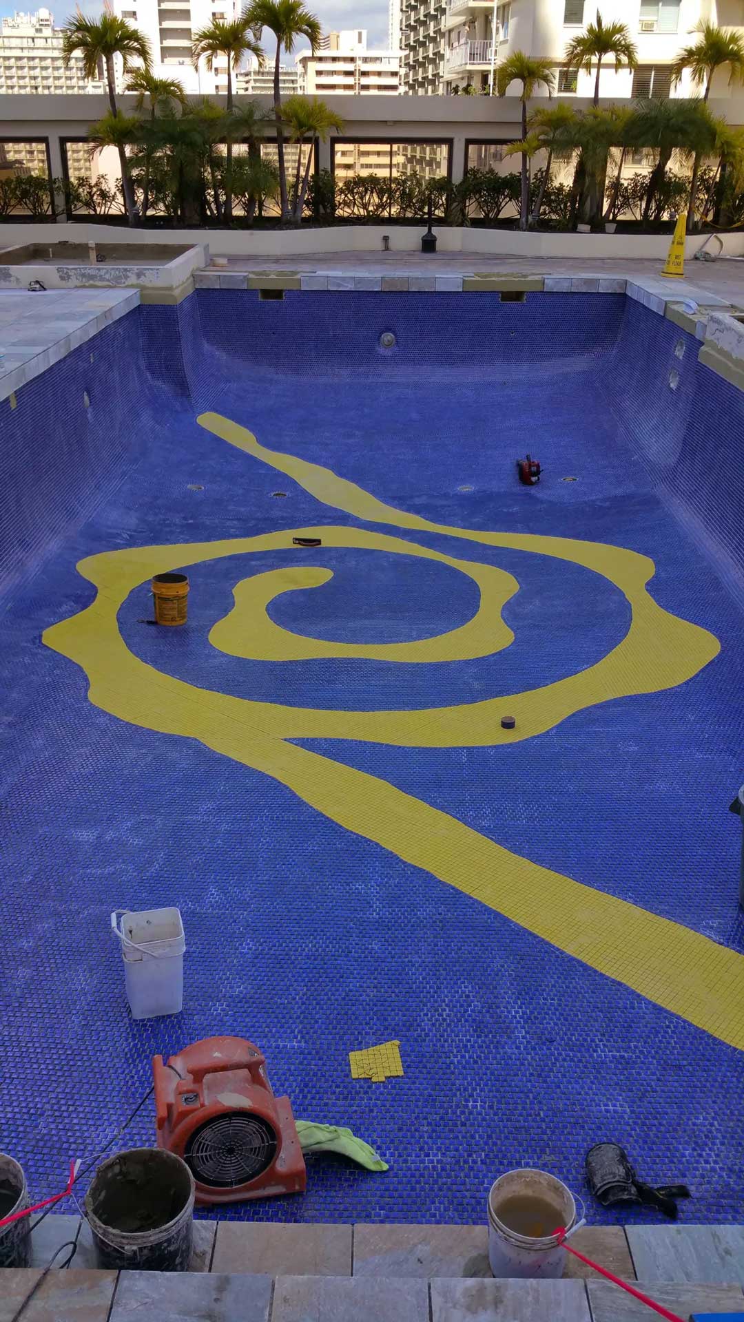 Eye catching pool design — Kailua, HI — Jack's Tile & Stone Inc