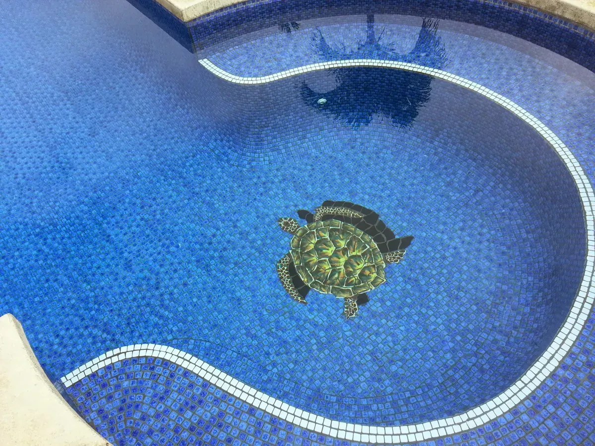 Pool with turtles design — Kailua, HI — Jack's Tile & Stone Inc