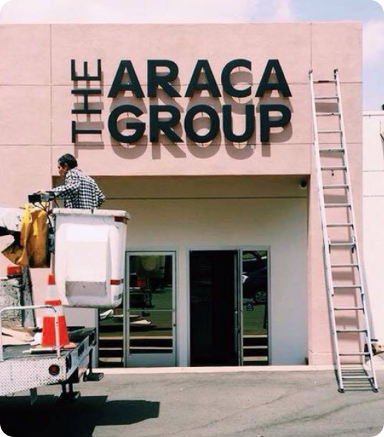 Signage installation: