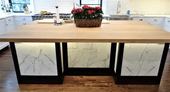 A kitchen with stainless steel appliances and granite counter tops