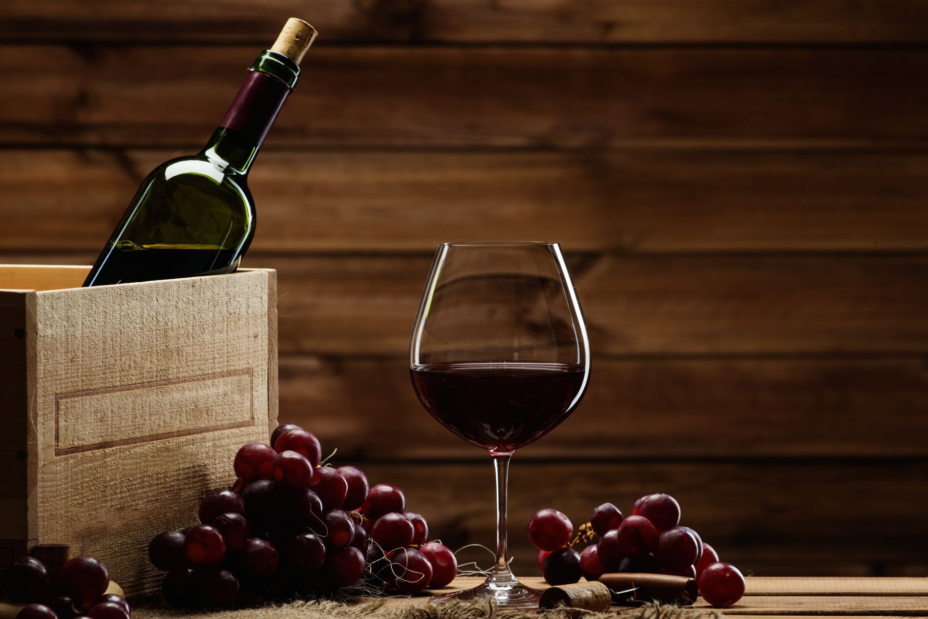 Calice di vino rosso