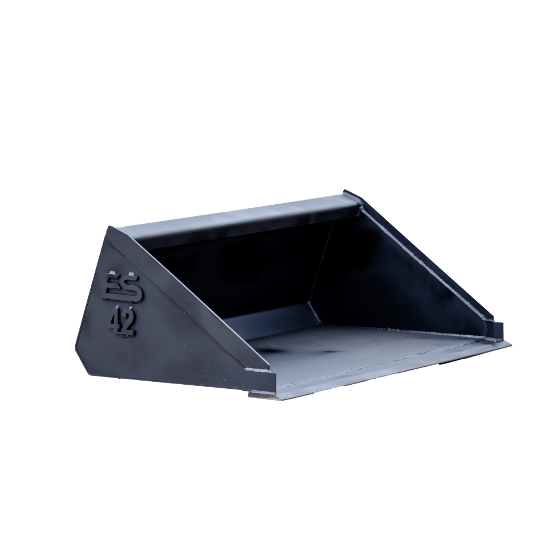 A black bucket with the number 42 on it is on a white background.