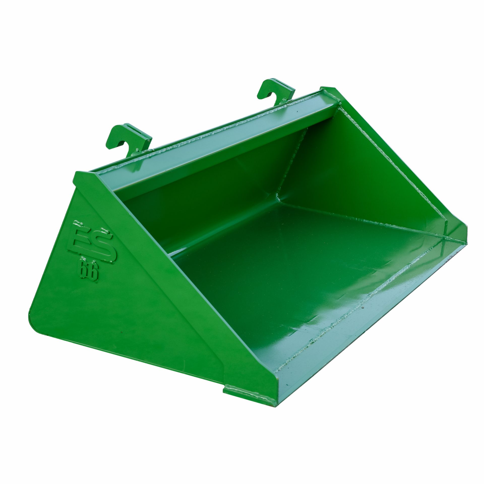 A green bucket with a clover on it