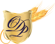 A gold laurel wreath on a white background.