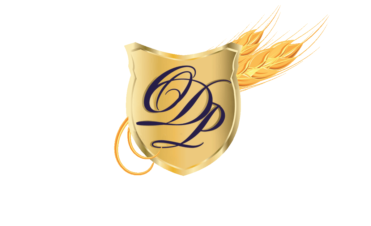 A gold laurel wreath on a white background.